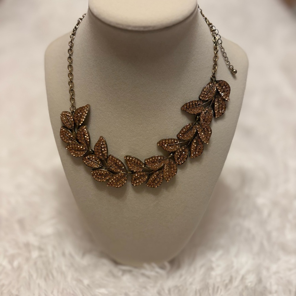 Francesca's Collections Bronze Leaf Necklace